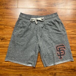 MLB Genuine Merchandise Men's Gray SF Giants Drawstring Sweatshirt Shorts Size M